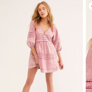 NWT sweet surrender denim mini dress pink